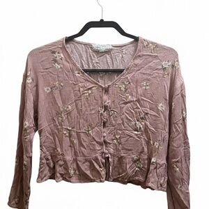 Hippie Rose Blush Floral Blouse
